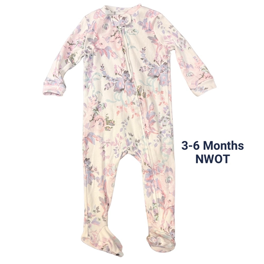 LoveShackFancy x Pottery Barn Kids Cabbage Lavender Organic
Baby Pajama Onsie